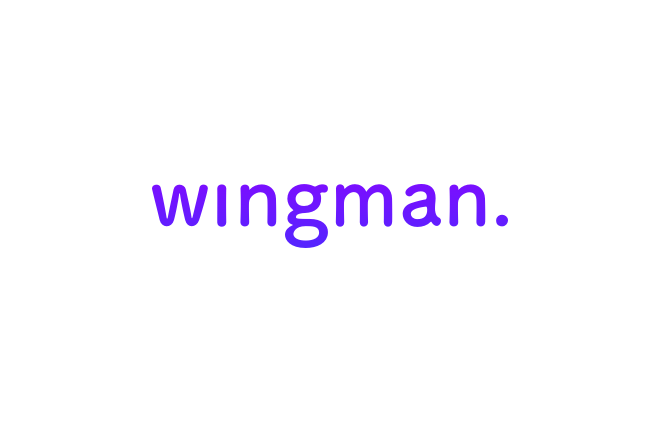 wingman logo in purple