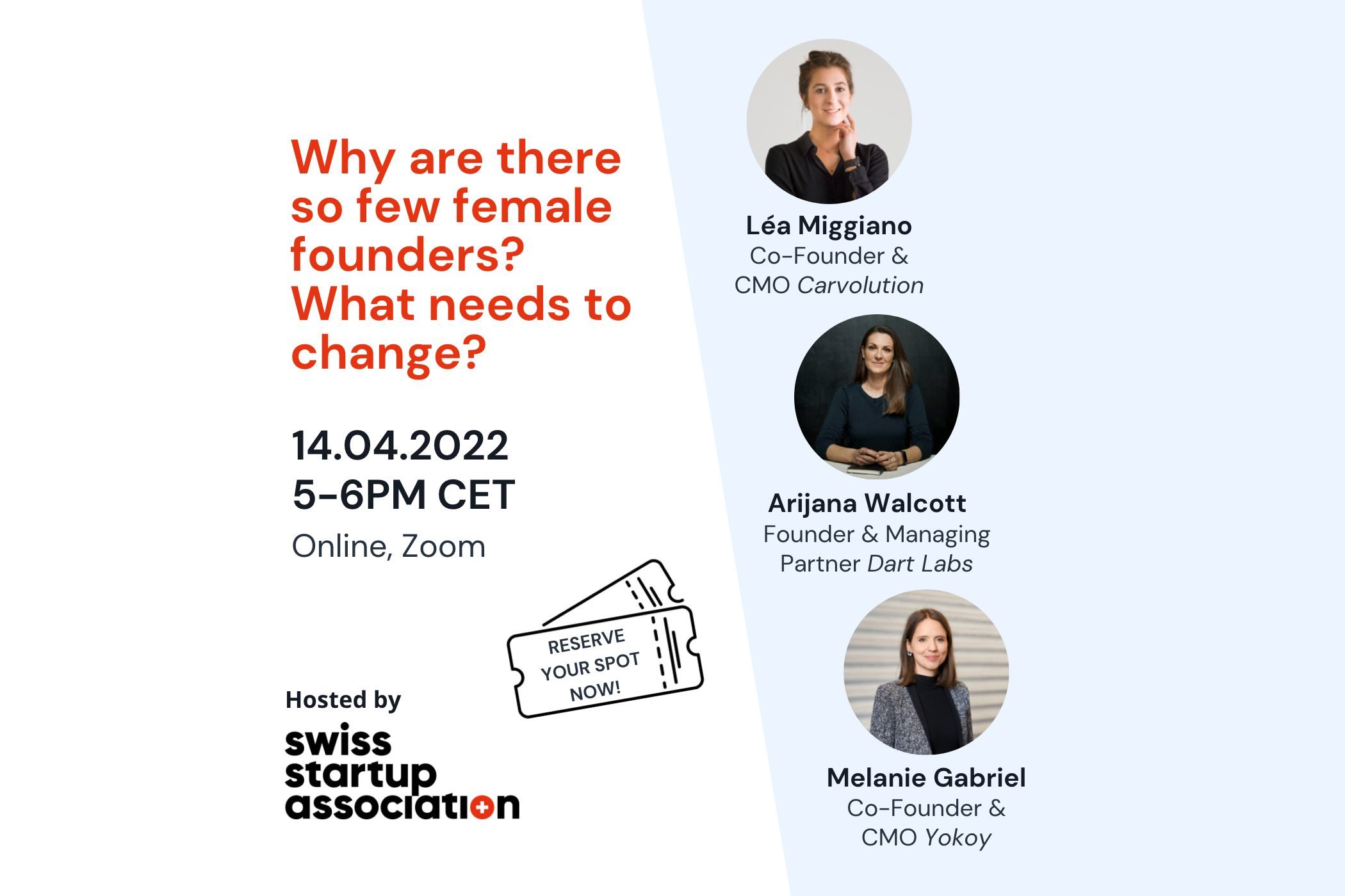 female founders ad with three prominent female founders
