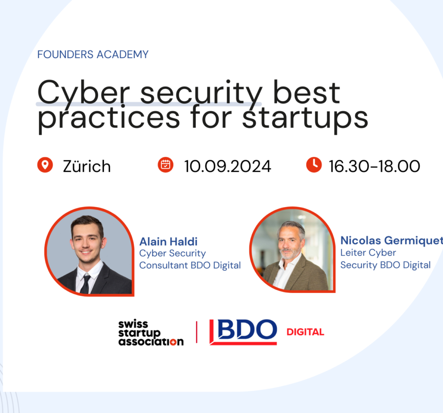 Founders Academy:Cyber security best practices for startups with BDO 10.09.2024