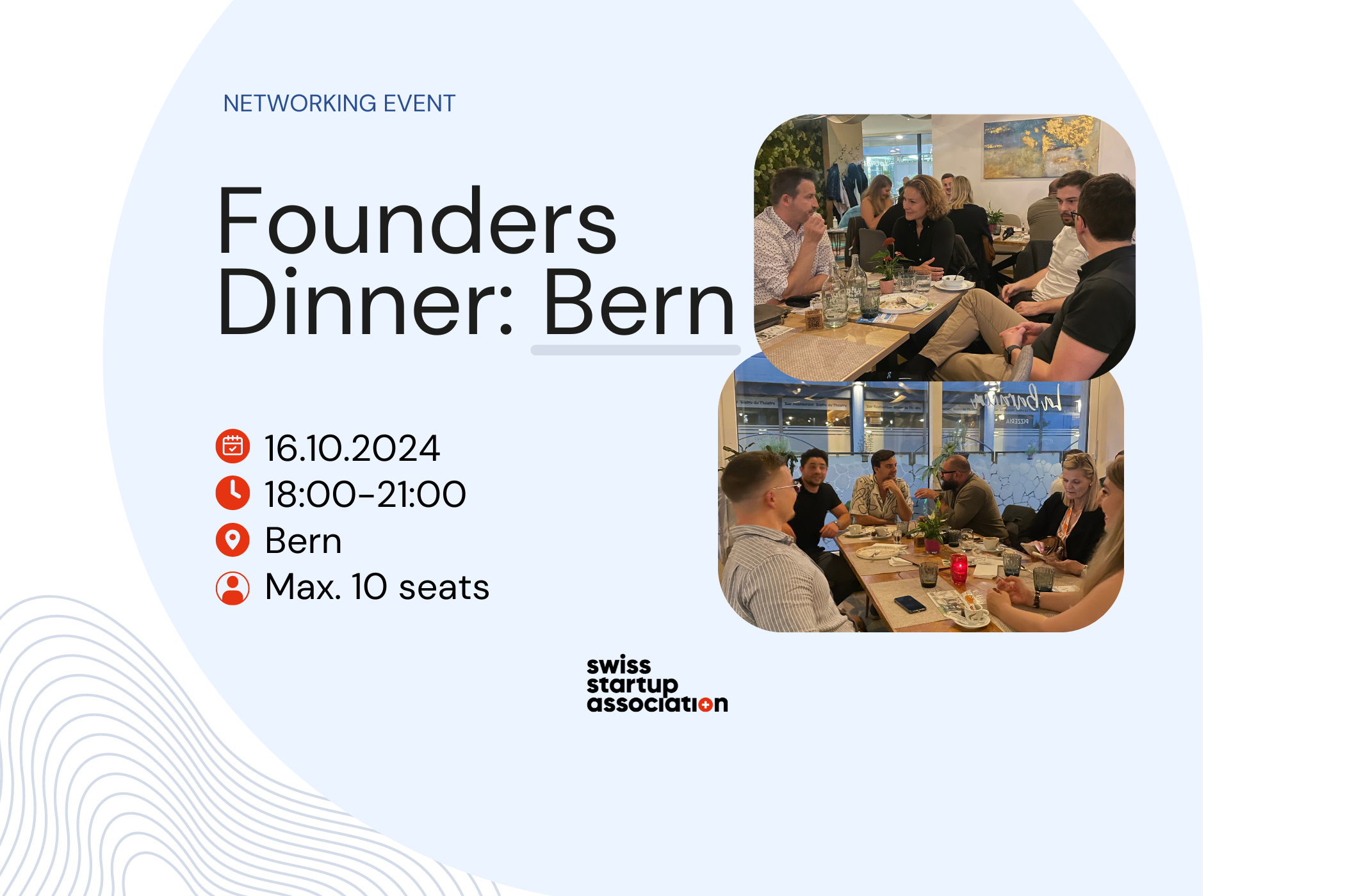 Join the Swiss Startups Association (SSA) Founders Drinks in Bern. Founders and entrepreneurs to come together, network, share insights.
