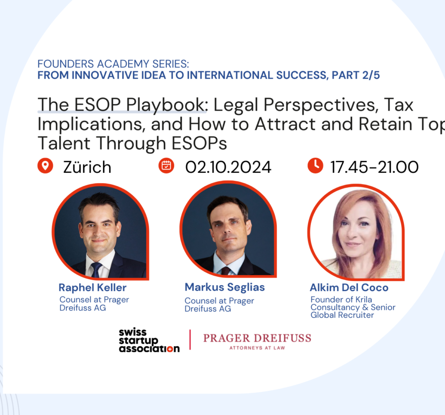 Join SSA for the Founders Academy: Unlocking Growth with ESOP: A Strategic Tool for Startup Scaling and Talent Acquisition with Prager Dreifuss