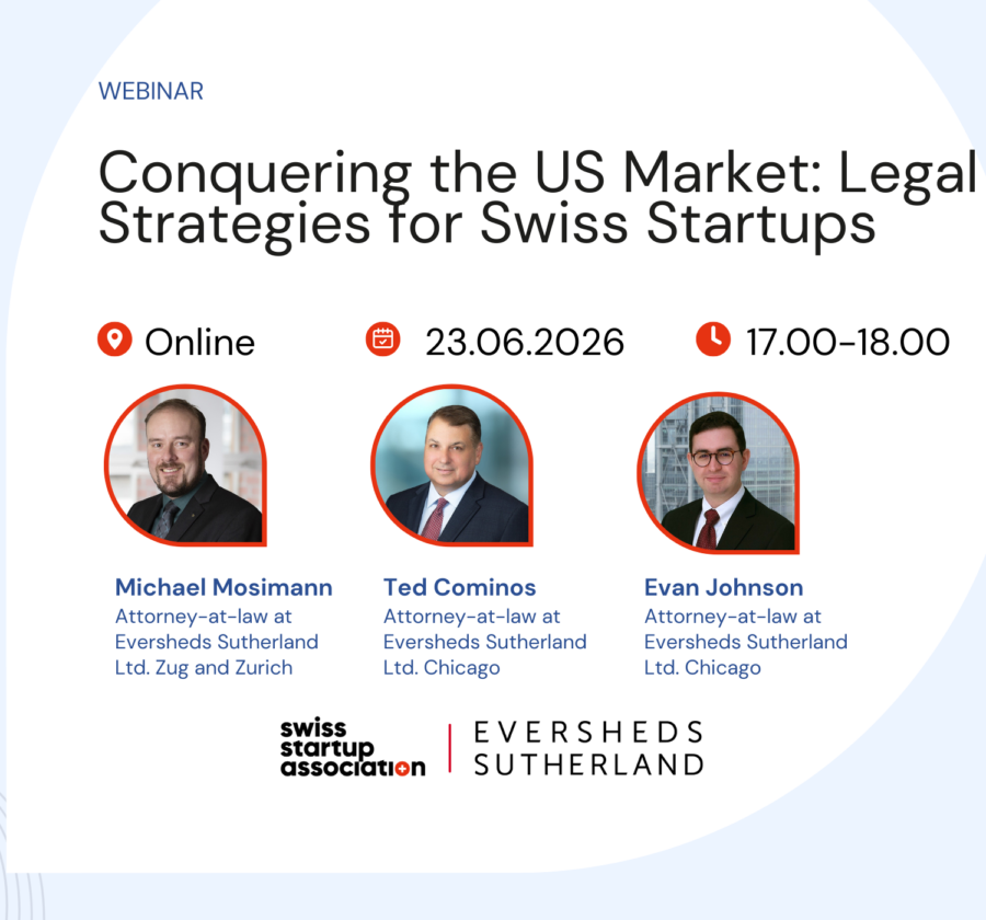 Evan Johnson Attorney-at-law at Eversheds Sutherland Ltd. Chicago Ted Cominos Attorney-at-law at Eversheds Sutherland Ltd. Chicago Michael Mosimann Conquering the US Market: Legal Strategies for Swiss Startups