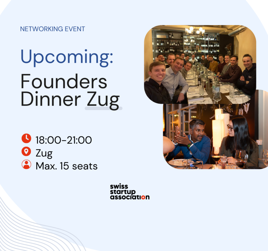 Join the Swiss Startups Association Founders Drinks in Zug. At this event, we bring together founders and entrepreneurs to network.