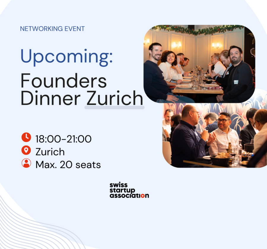 Join the Swiss Startups Association for a special Founders Dinner in Zurich. It’s a perfect chance to connect with fellow professionals, share experiences.