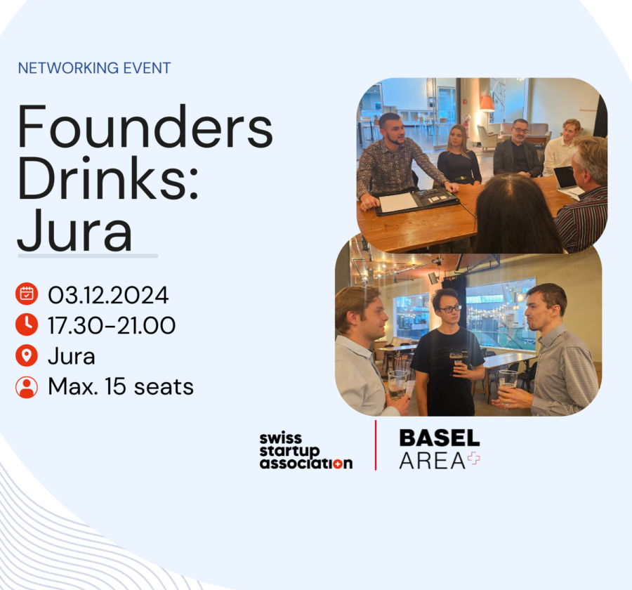 The Founders Dinner in Jura with Swiss Startup Association (SSA) is an event that brings together Swiss founders and entrepreneurs.