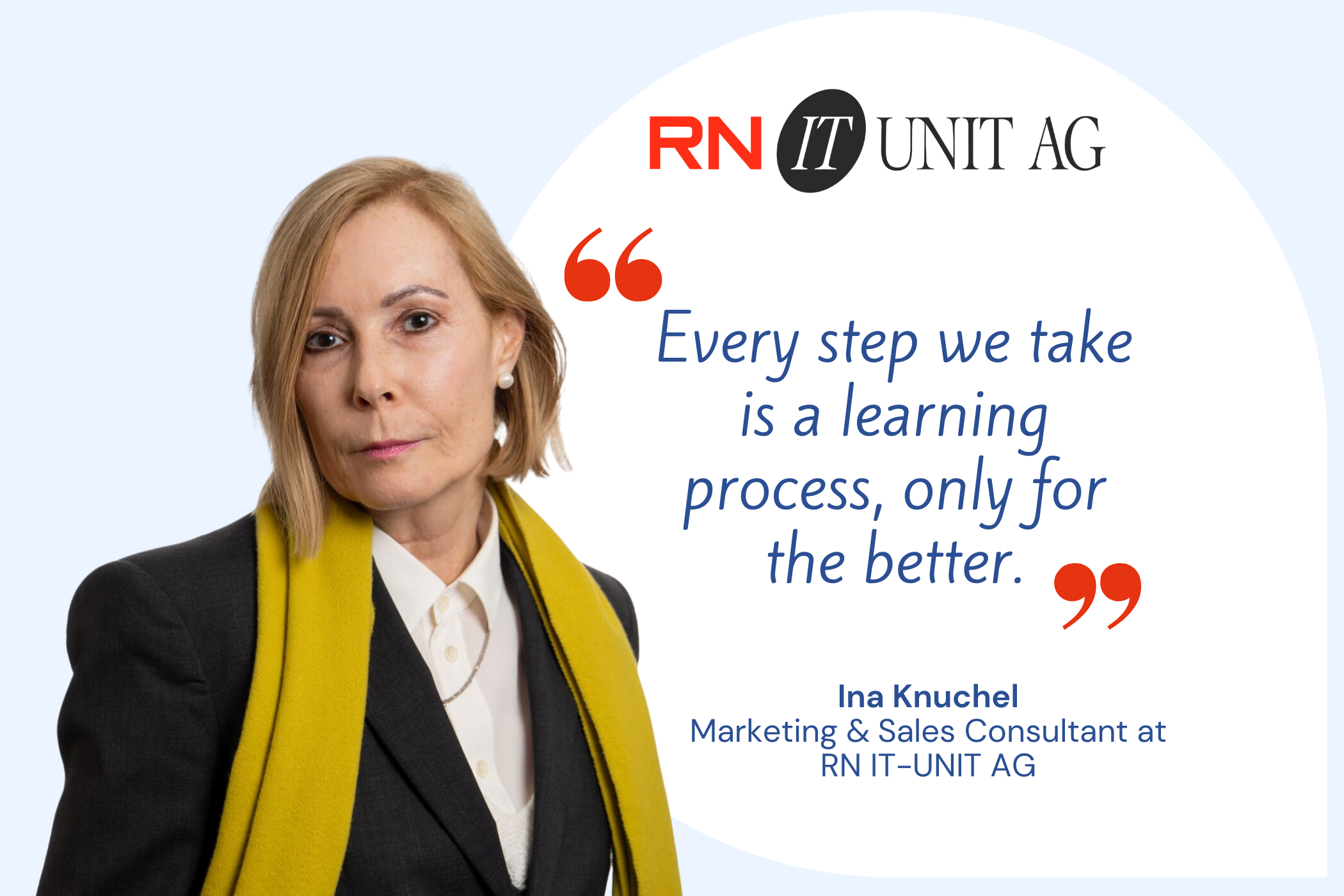 Meet Ina Knuchel Marketing & Sales Consultant at RN IT-UNIT AG