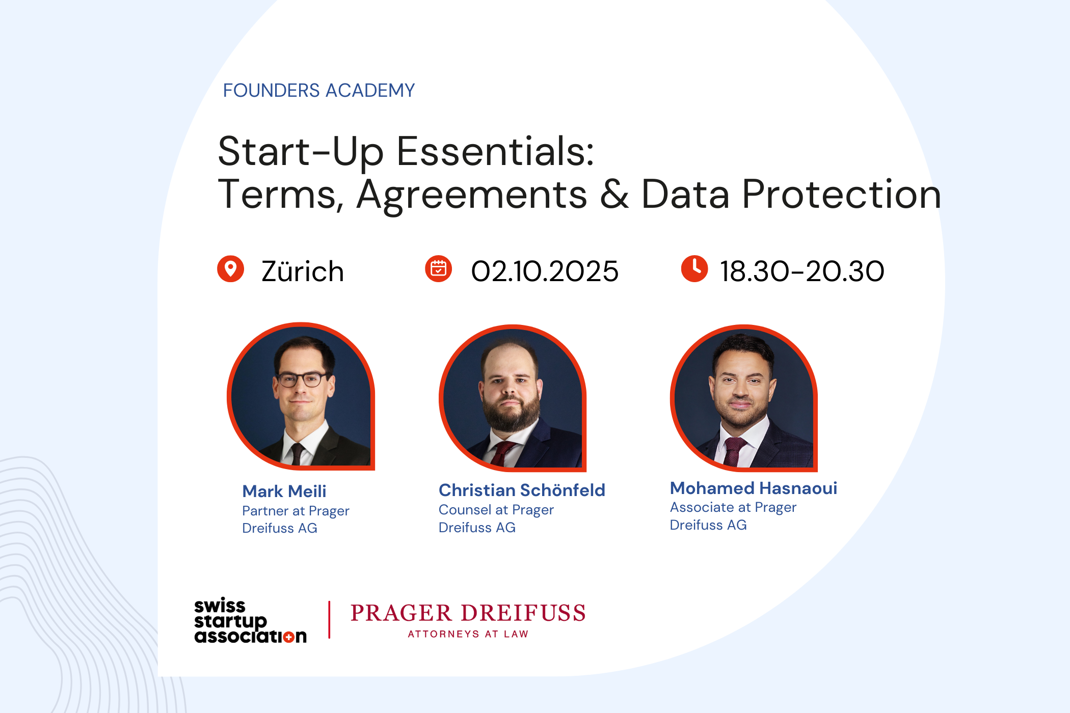 Join this Event in Zurich to learn legal agreements and data protection essentials that startup needs from day one to protect and grow in your business