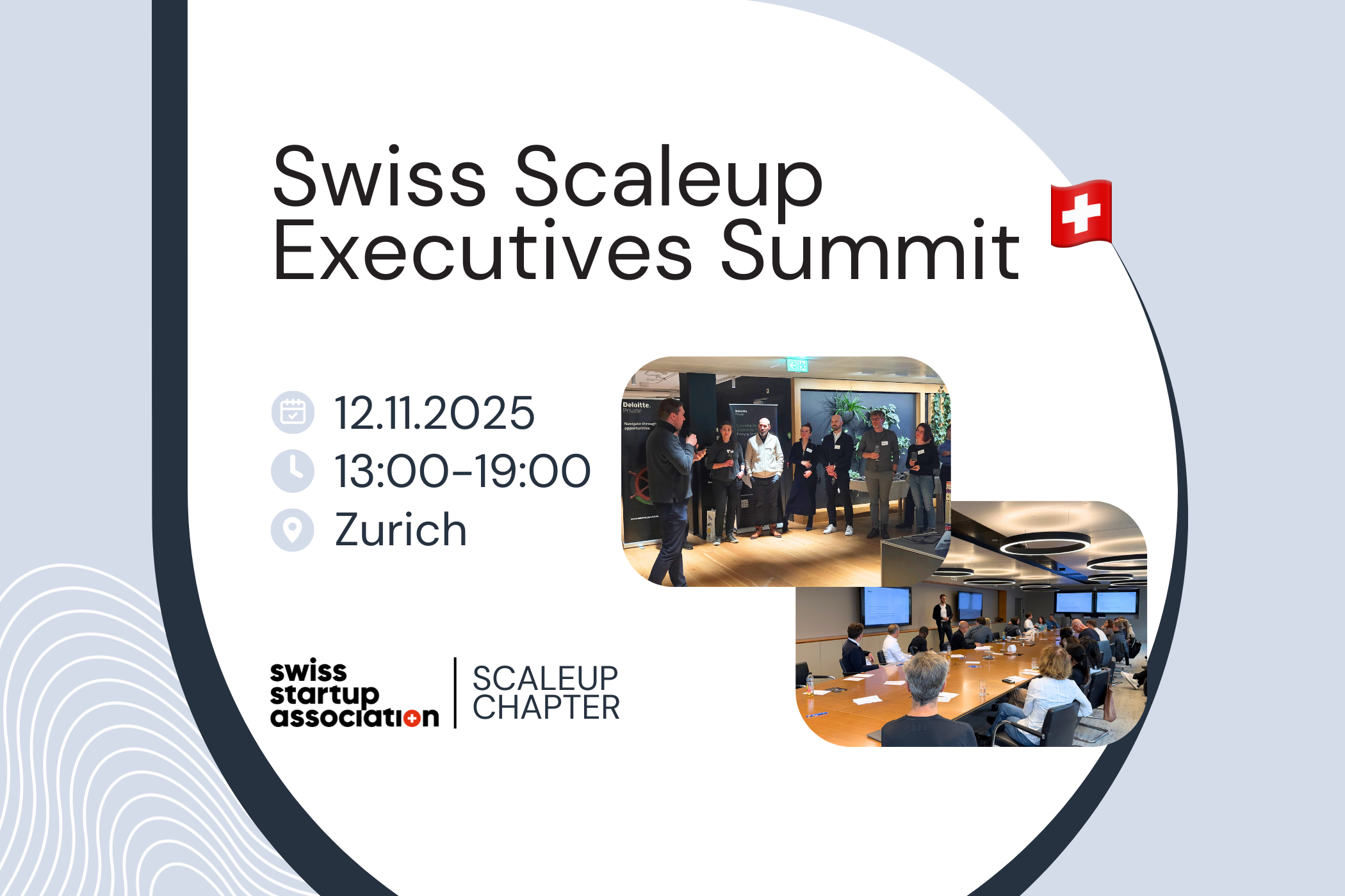 A summit bringing together scaleup executives for meaningful discussions on relevant topics, along with opportunities for social interaction.