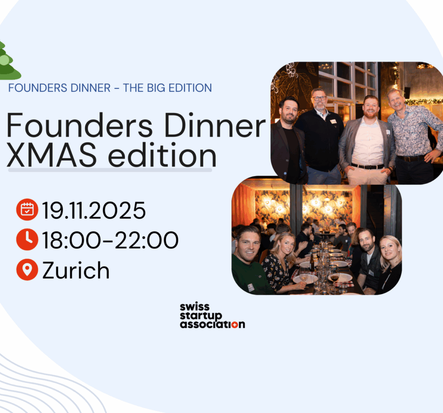 Join the Swiss Startup Association Founders Dinner: Xmas edition,
