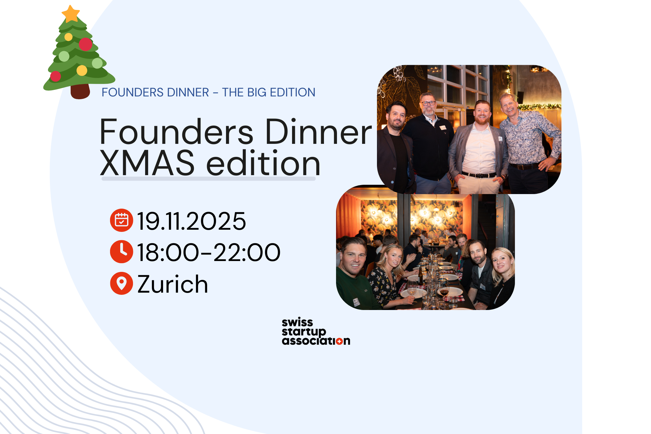 Join the Swiss Startup Association Founders Dinner: Xmas edition,