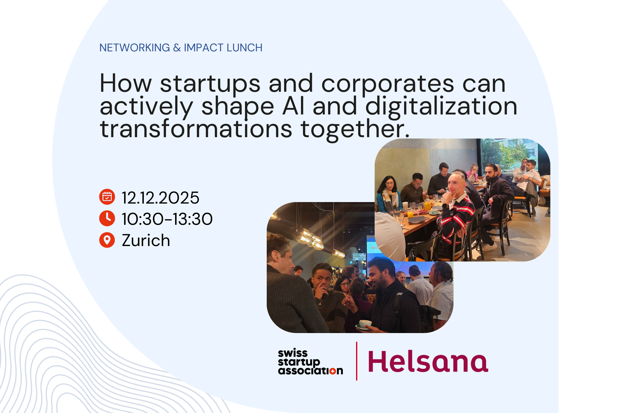 Founders Lunch: How startups and corporates can actively shape AI and digitalization transformations together