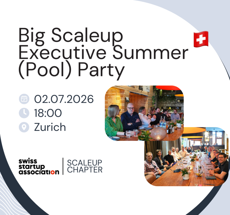 The Big Scaleup Executive Summer Party brings together CxOs and VPs of Swiss scaleups for curated, high-level exchange in a relaxed setting.