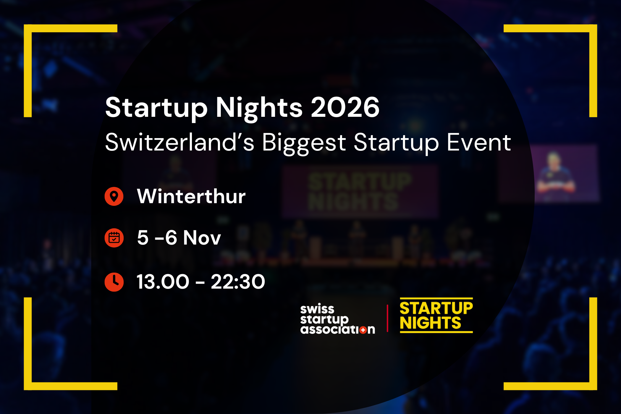 Startup Nights is the largest startup event in Switzerland, bringing together founders, investors, and innovators for two days of ideas, connections, and real impact.